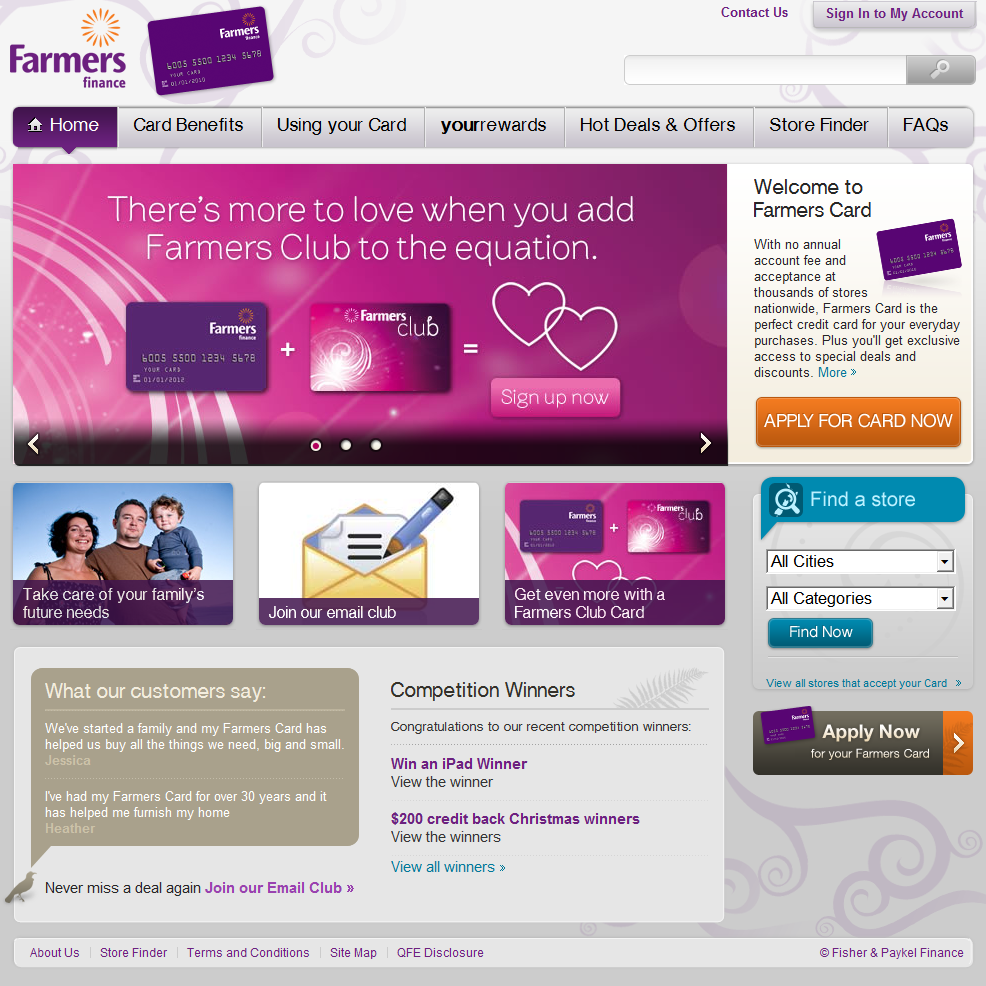 Farmers CardFarmers Finance Card