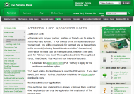 Master Card National Bank application formThumbnail